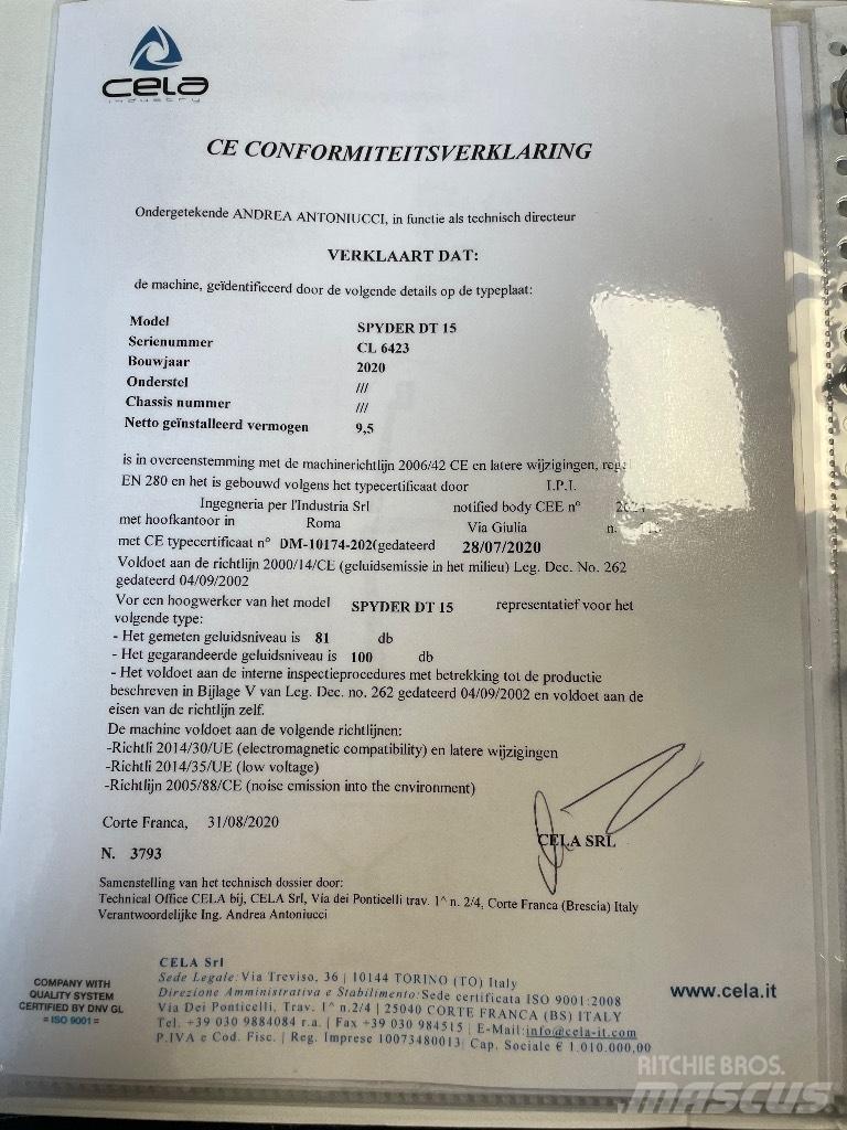 Cela DT 15 SOLD Zglobne dvižne ploščadi