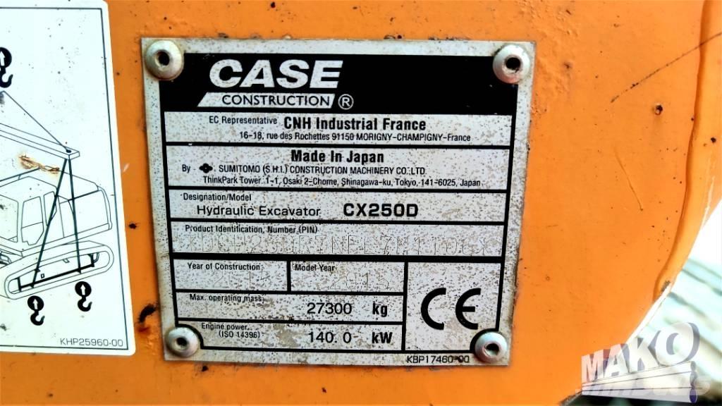 CASE CX 250 D Bagri goseničarji