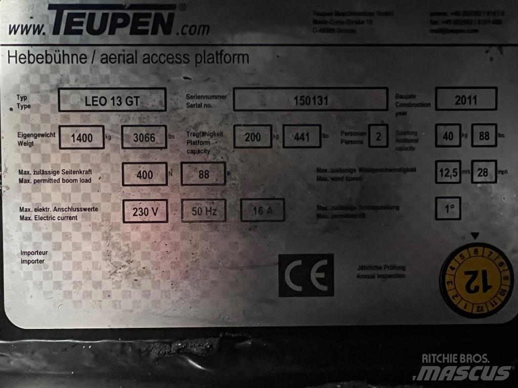 Teupen LEO 13 GT Zglobne samohodne dvižne ploščadi