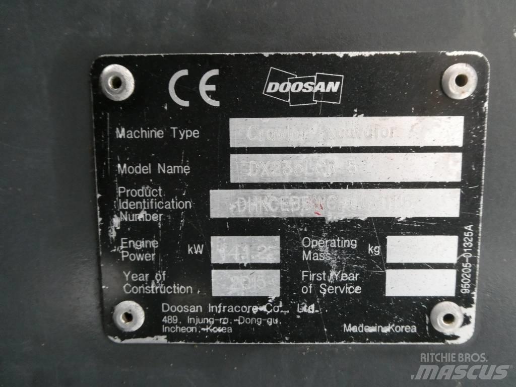 Doosan DX 235 LCR-5 Bagri goseničarji
