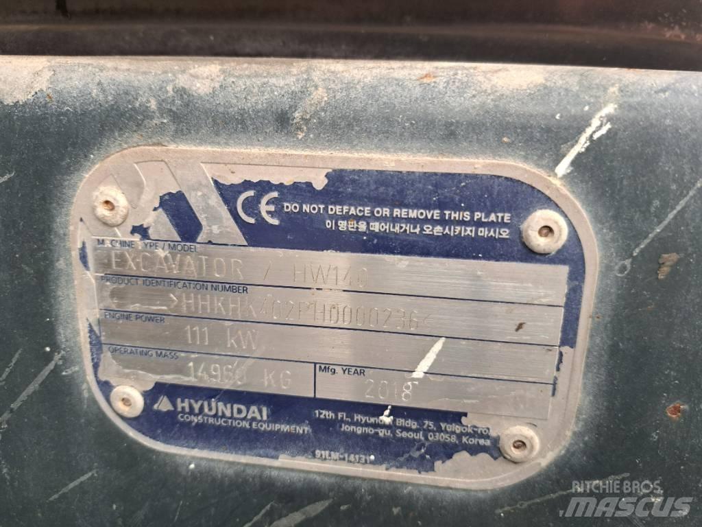 Hyundai HW140 Bagri na kolesih