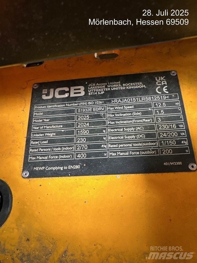 JCB S1932E Škarjaste dvižne ploščadi