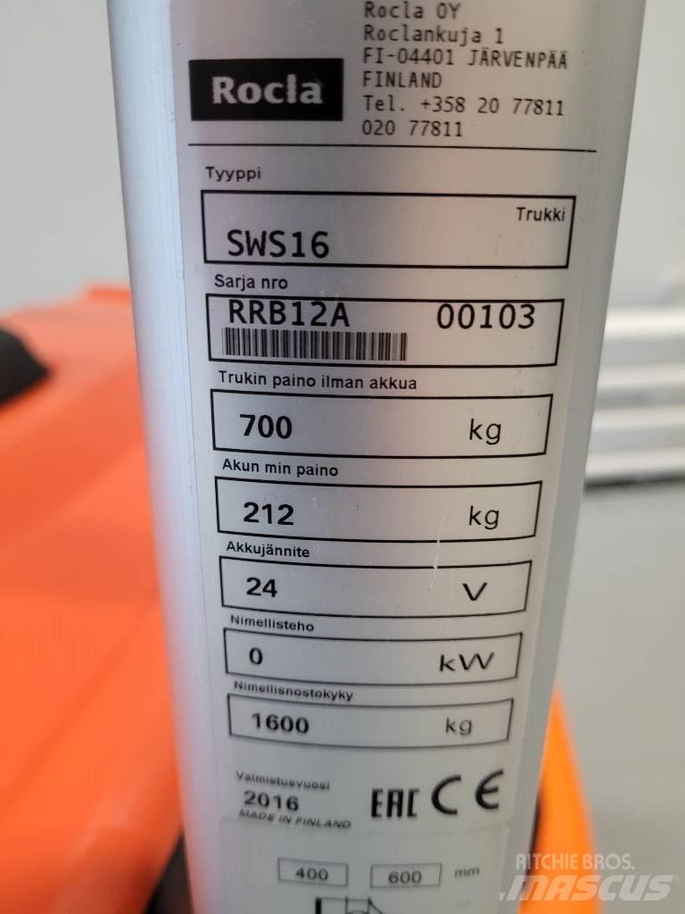 Rocla SWS 16 Ročni električni viličar