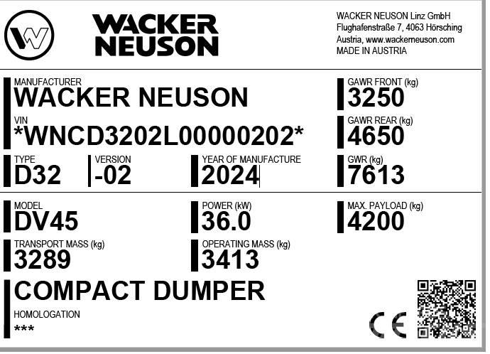 Wacker Neuson DV45 Ne cestni demperji