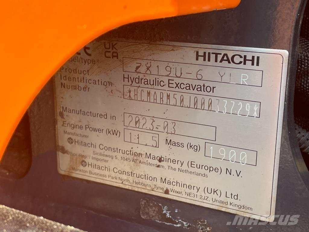 Hitachi ZX 19 U-6 Mini bagri <7t