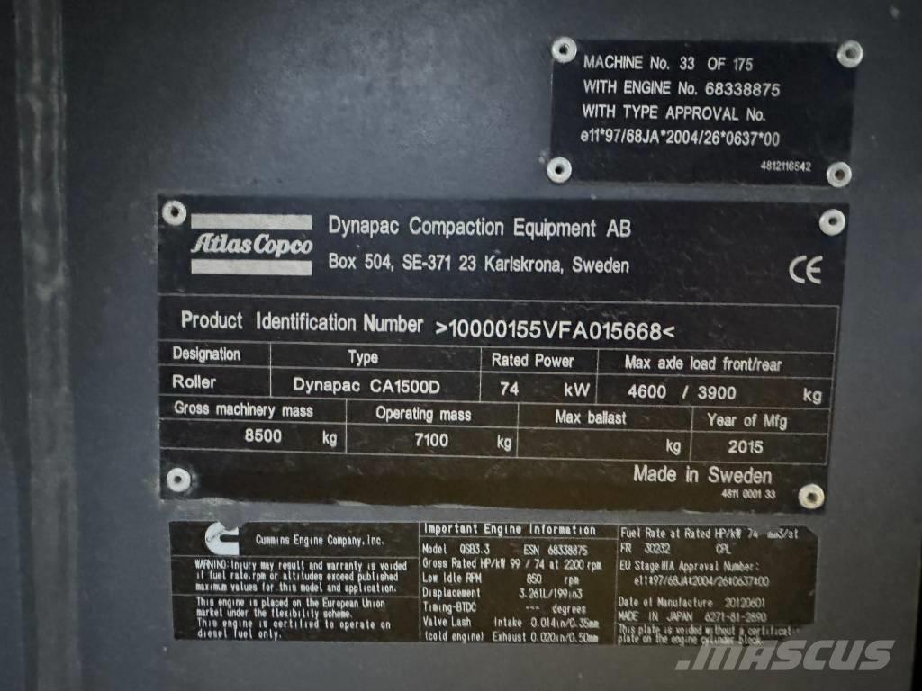 Dynapack AC1500D Enojni valjarji