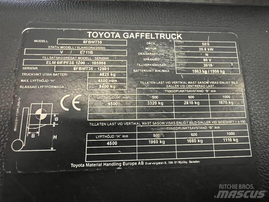Toyota 8 FBMT 35 Električni viličarji