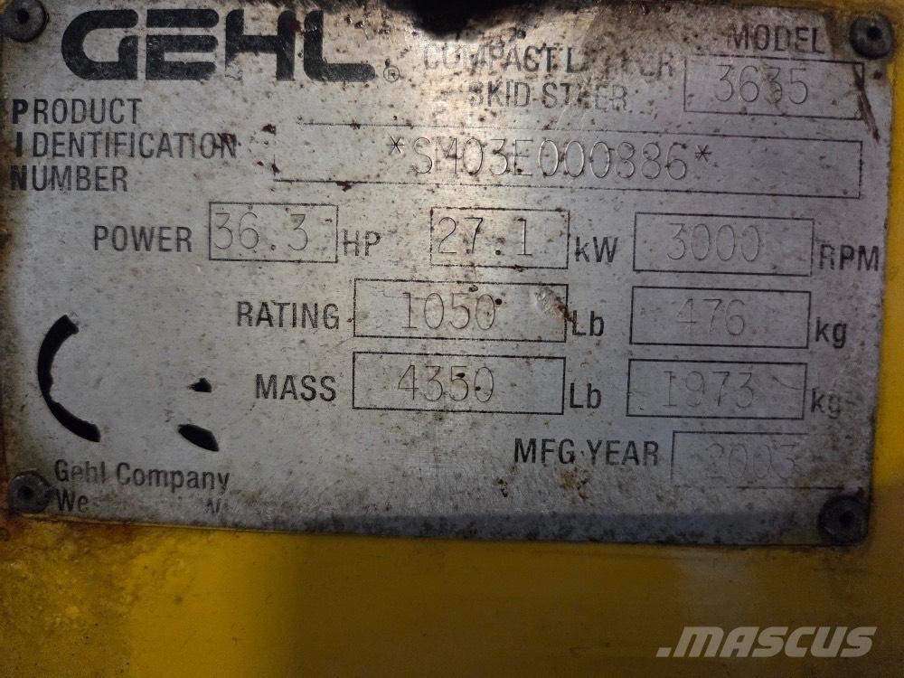 Gehl 3635 SX Skid steer mini nakladalci