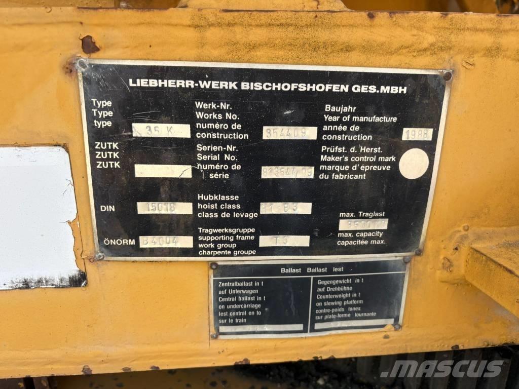 Liebherr 35 K Stolpni žerjavi