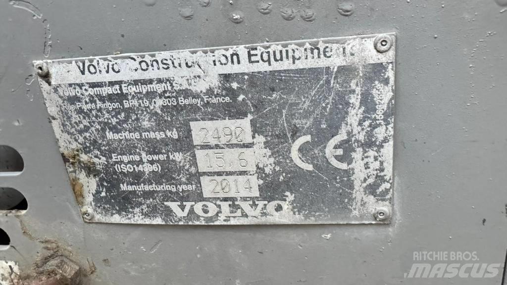 Volvo ECR 25 D Mini bagri <7t