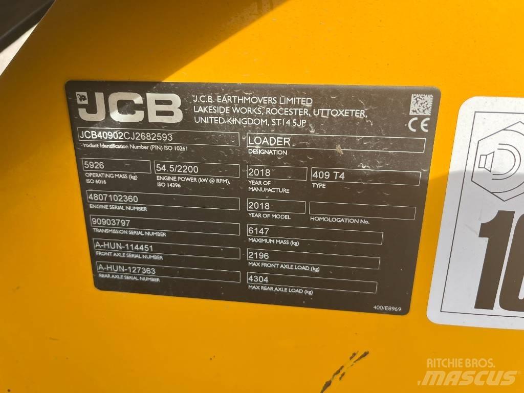 JCB 409 T4 Kolesni nakladalci