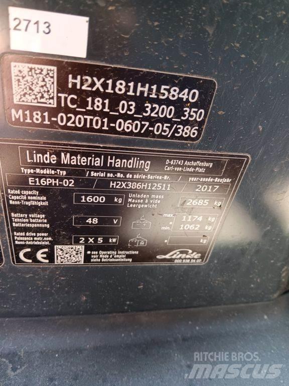 Linde E16PH Električni viličarji