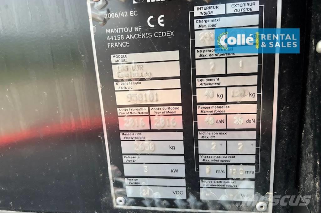 Manitou 100 VJR | 2014 Zglobne dvižne ploščadi