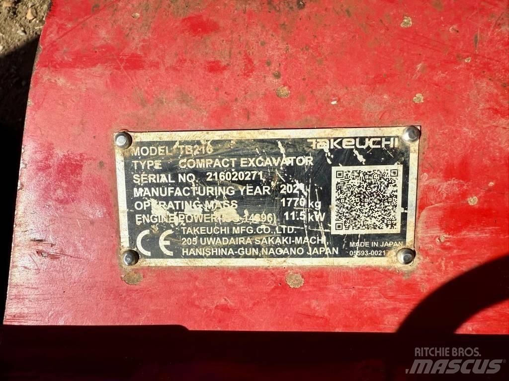 Takeuchi TB 216 Mini bagri <7t