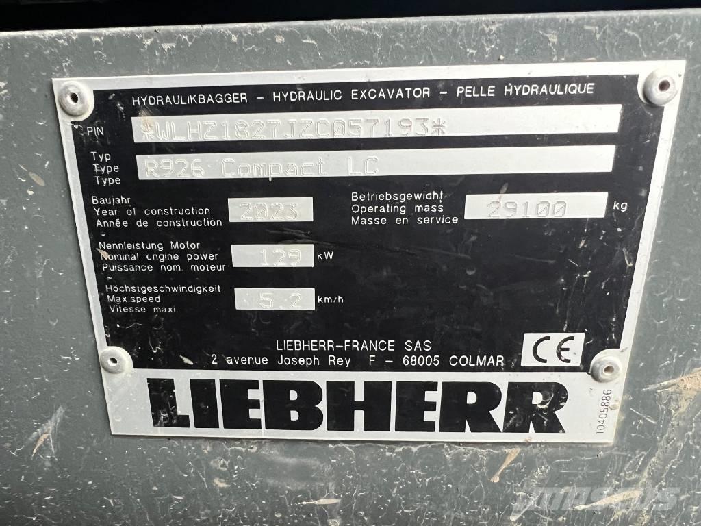 Liebherr R926 Comp Bagri goseničarji