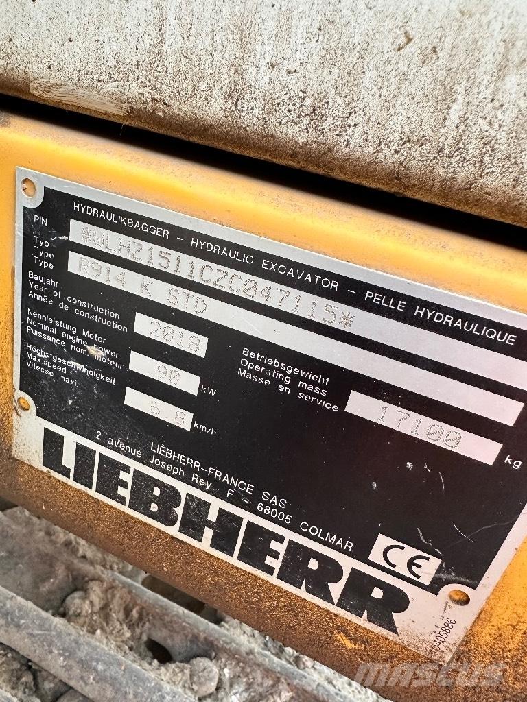 Liebherr R 914 K STD Bagri goseničarji