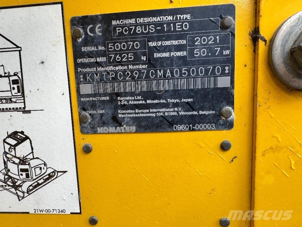 Komatsu PC 78 US Midi bagri 7t – 12t