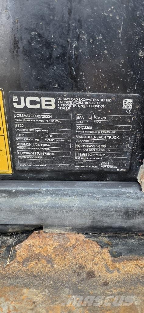 JCB 531-70 Agri Teleskopski viličarji