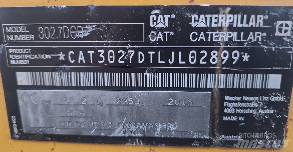 CAT 302.7 D CR Mini bagri <7t