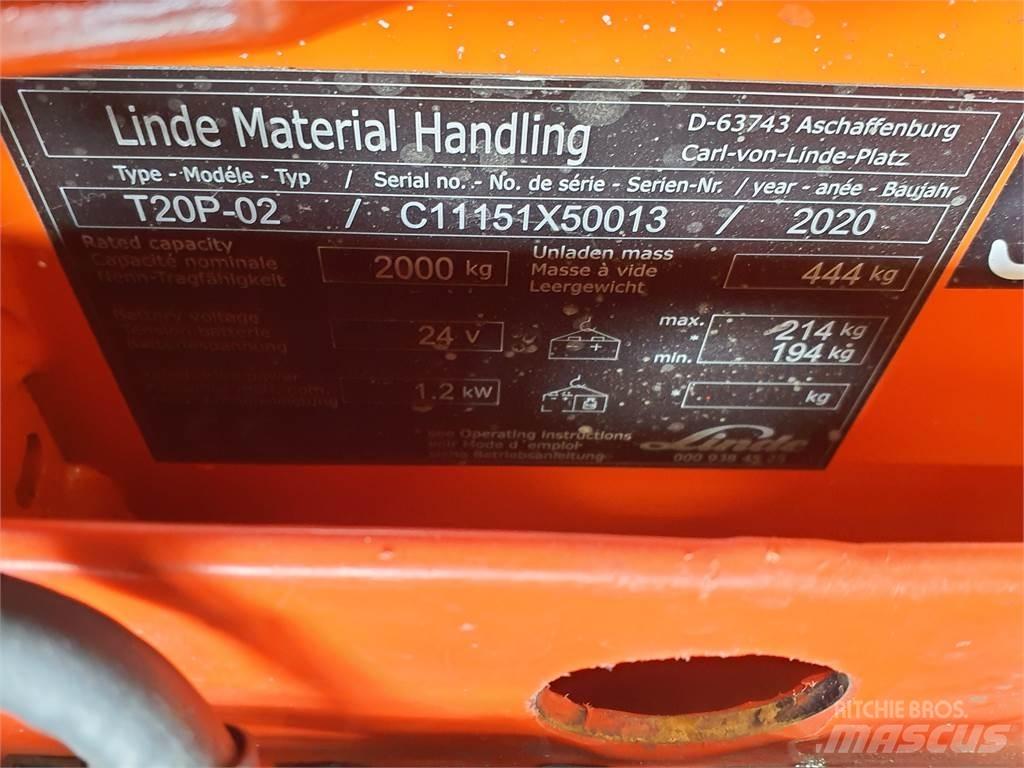 Linde T20P Električni nizko dvižni viličar