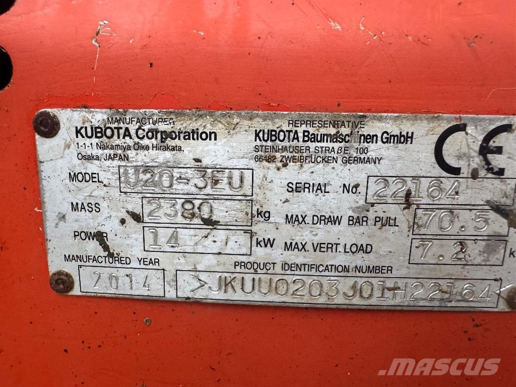 Kubota U 20-3 Mini bagri <7t