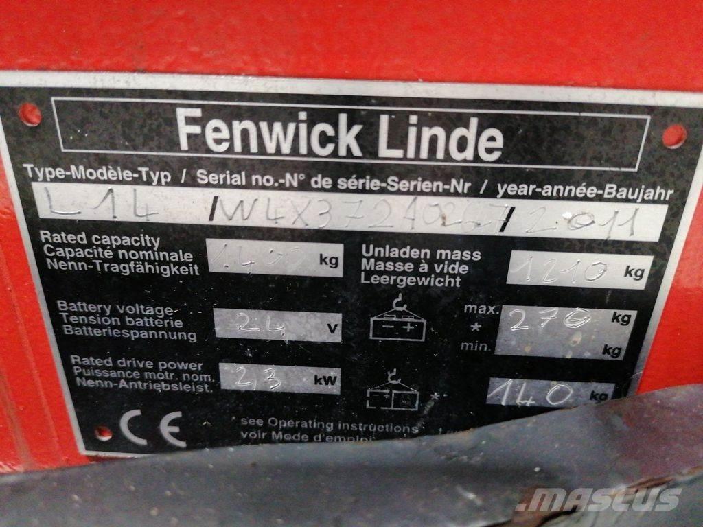 Linde L14 Ročni električni viličar