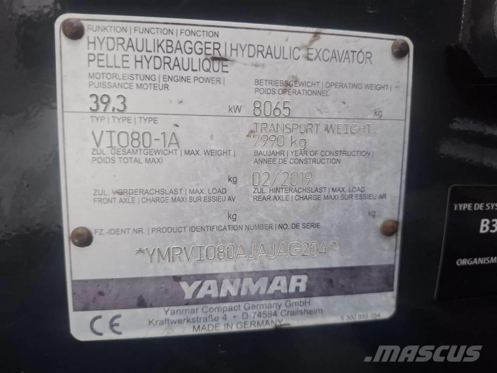 Yanmar Vio 80-1A Midi bagri 7t – 12t