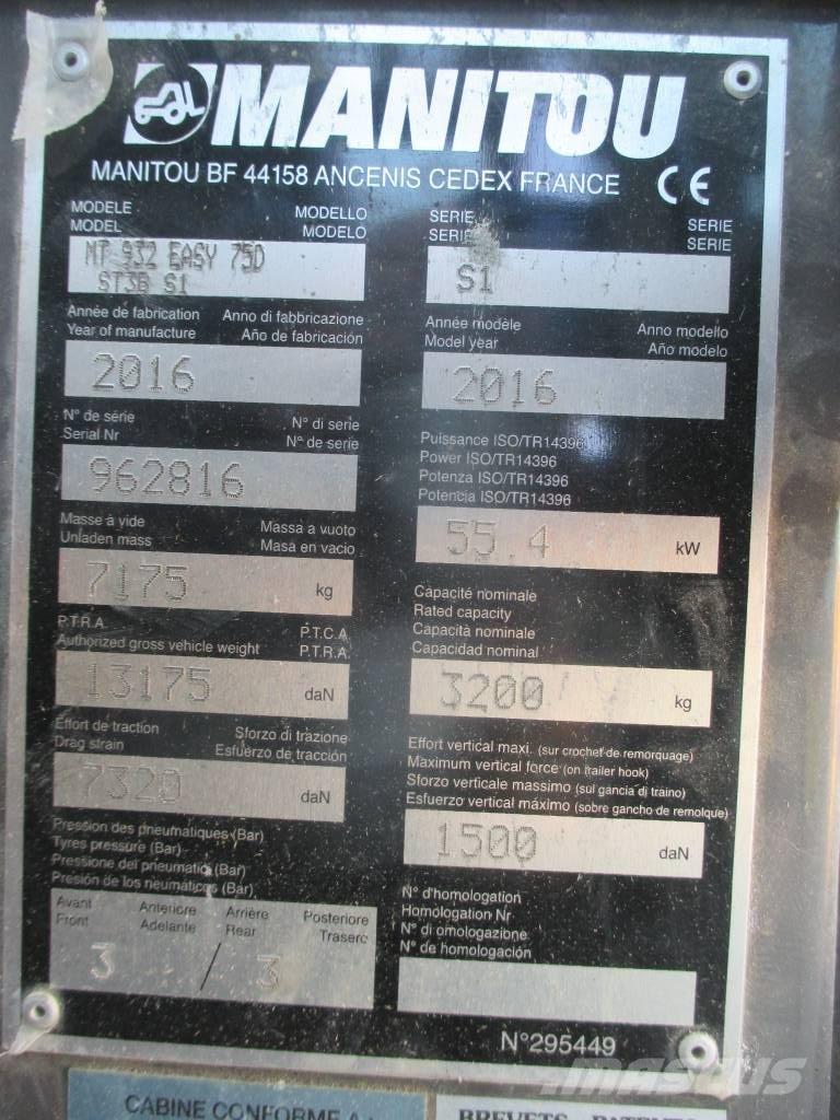 Manitou MT 932 Teleskopski viličarji