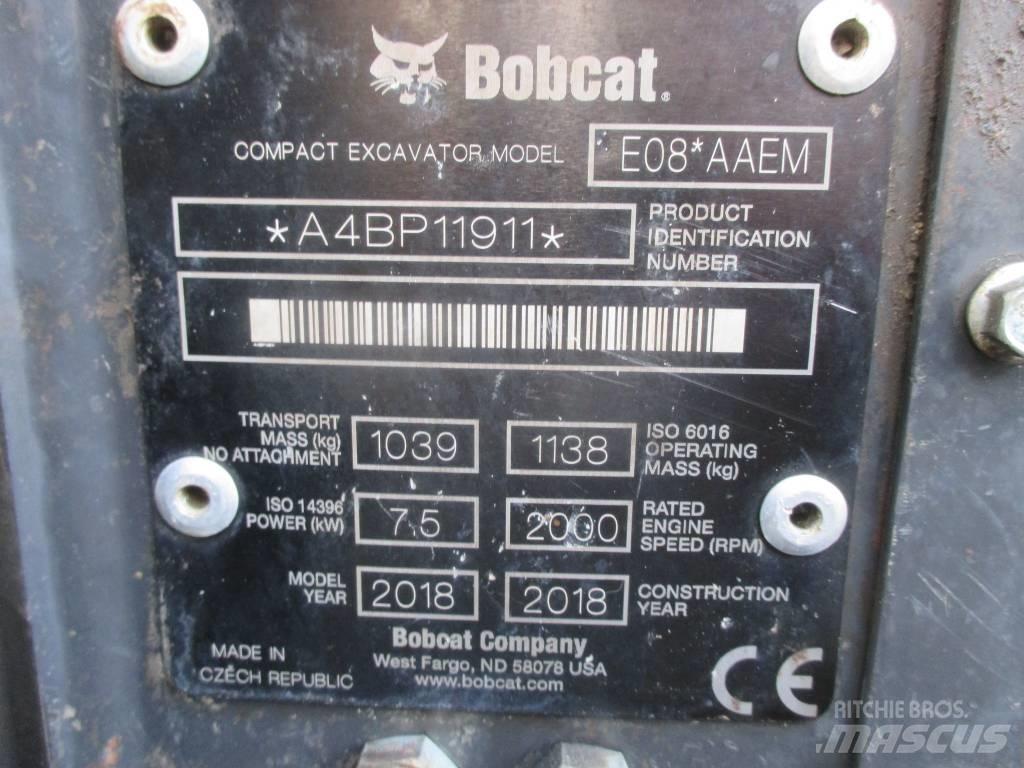 Bobcat E 08 Mini bagri <7t