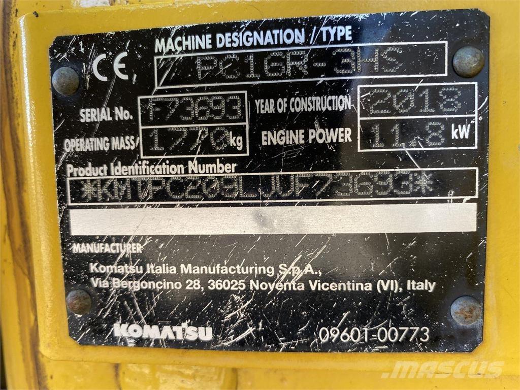 Komatsu PC16R-3HS Bagri na kolesih