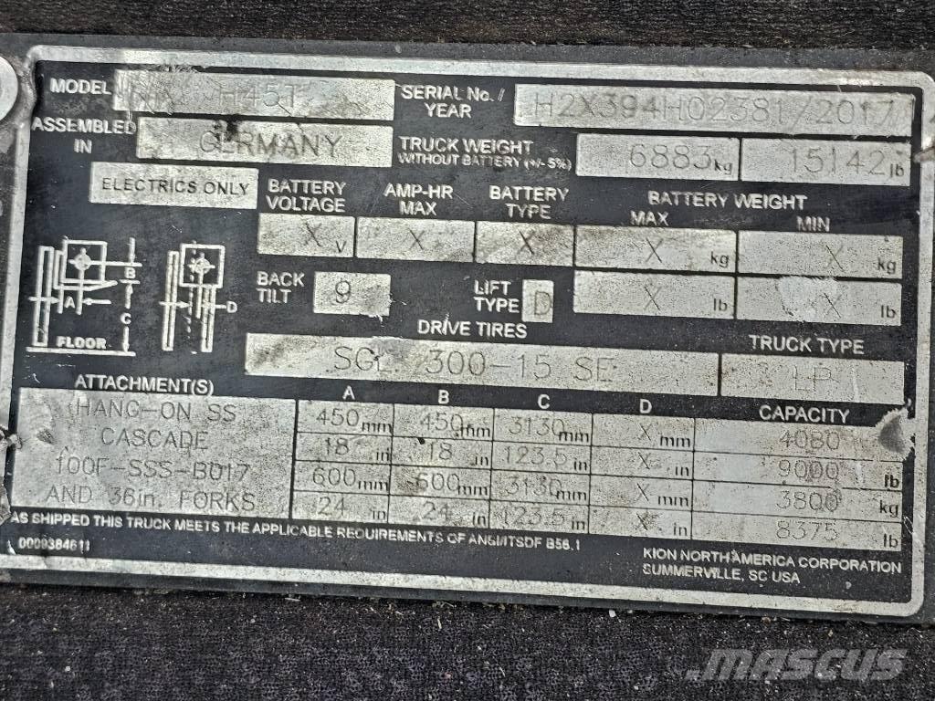 Linde H45T Plinski viličarji