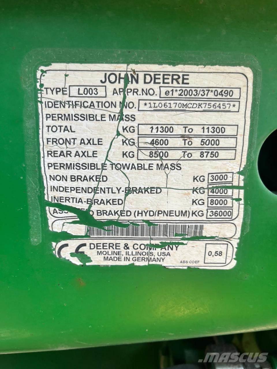John Deere 6170M Traktorji