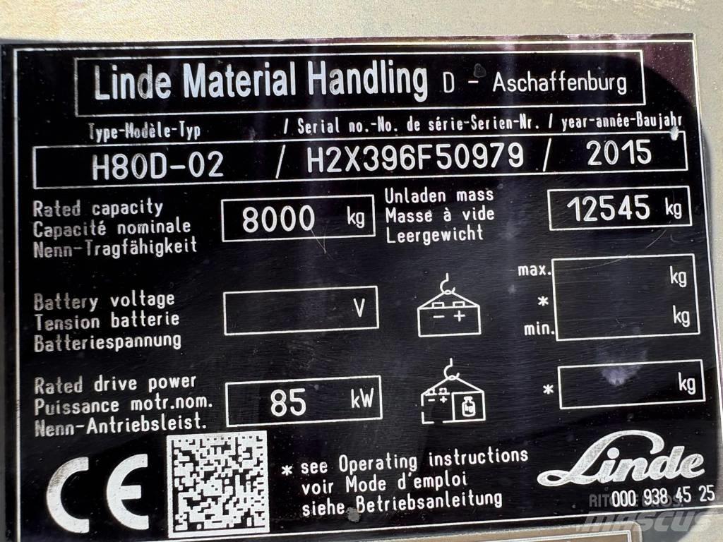Linde H 80 D Dizelski viličarji