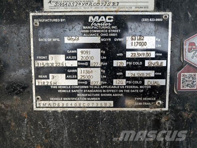 MAC END DUMP Druge prikolice