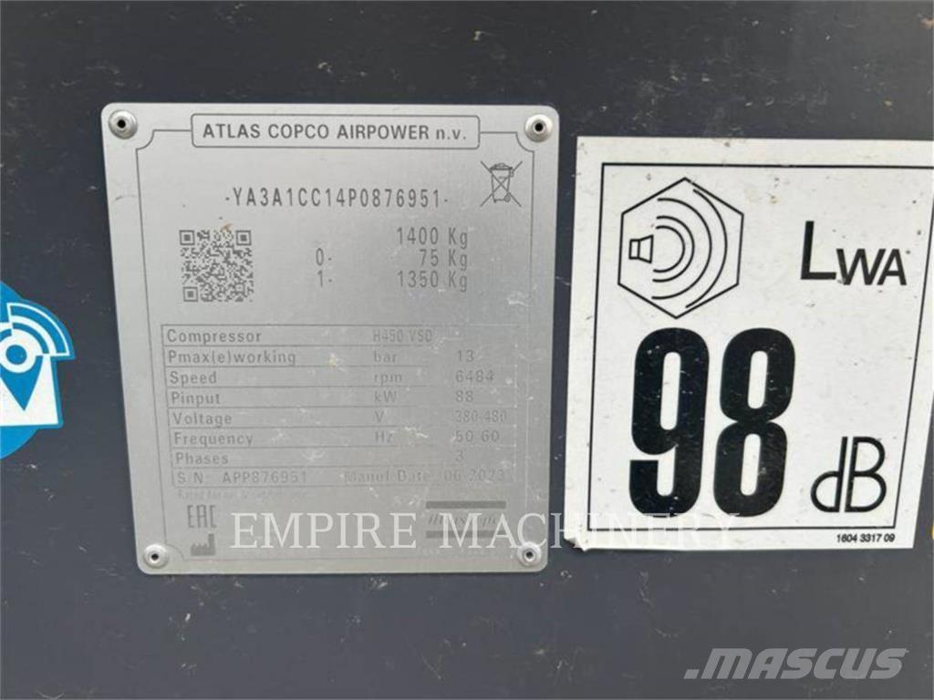 Atlas Copco H450 Kompresorji