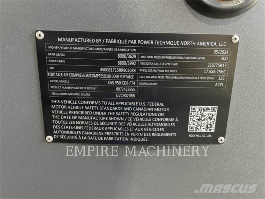 Atlas Copco XAS950CD Kompresorji