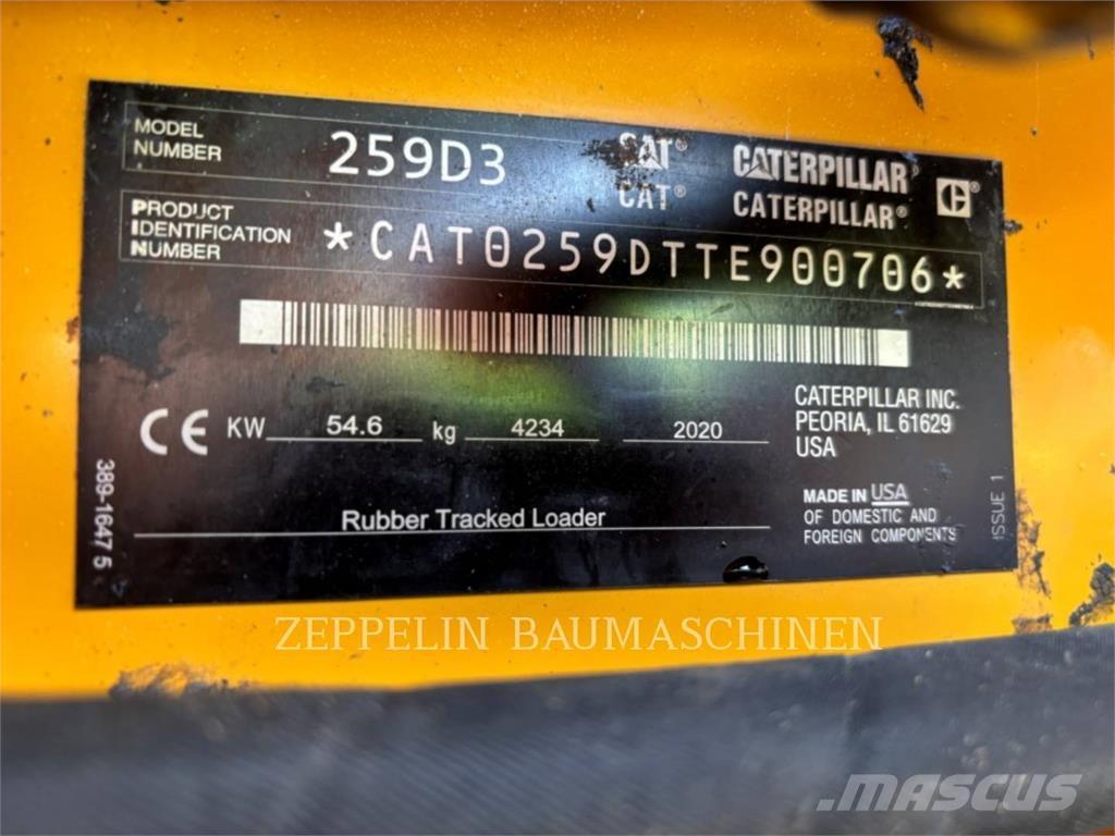 CAT 259D Skid steer mini nakladalci