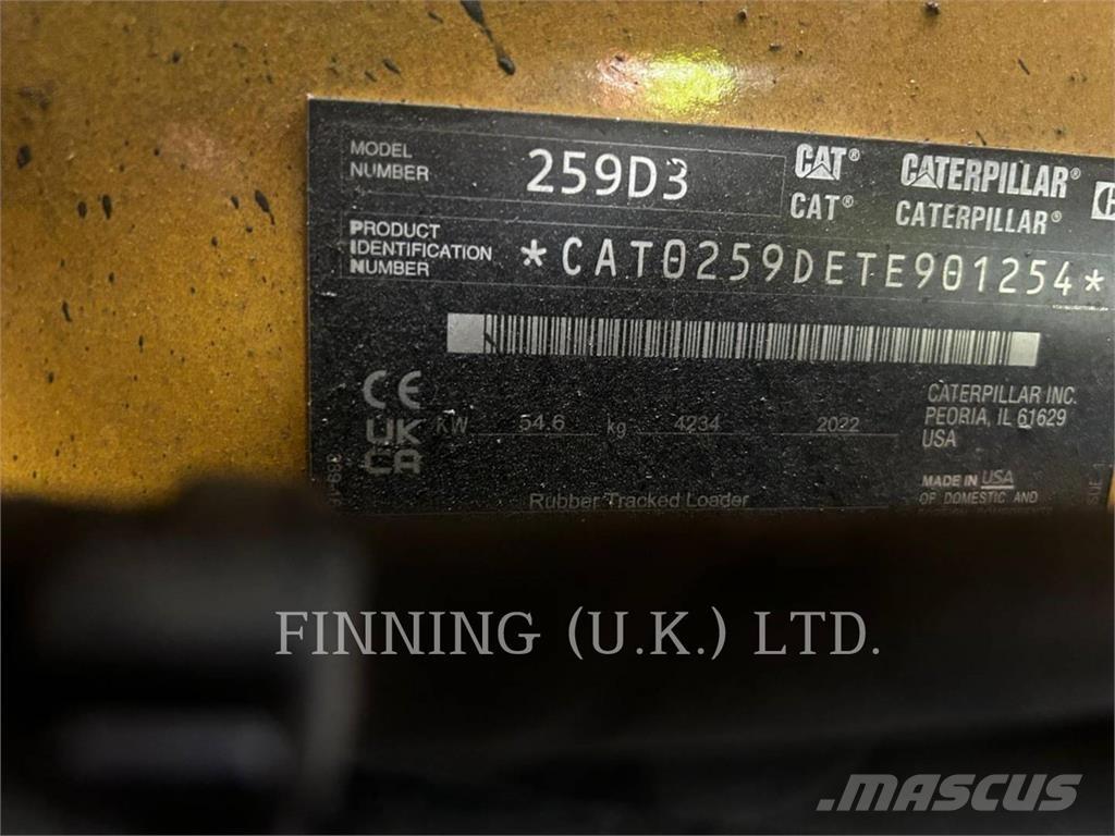 CAT 259D3 Skid steer mini nakladalci