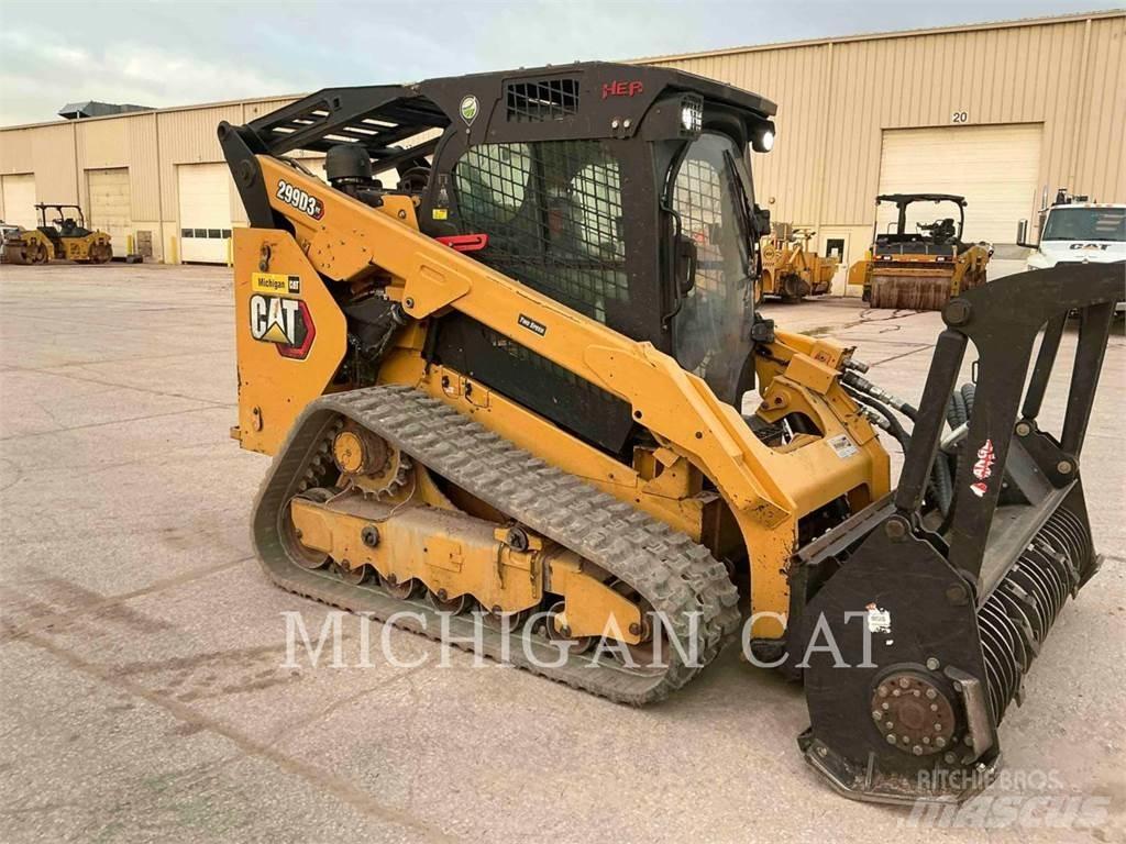 CAT 299D3XE D1AQBR Skid steer mini nakladalci