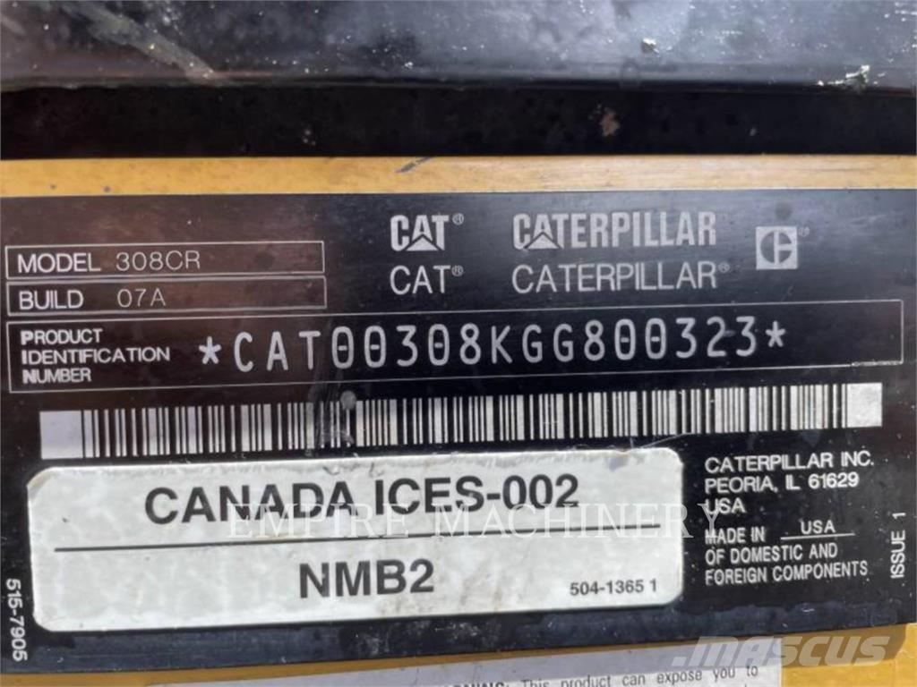 CAT 308-07 Bagri goseničarji