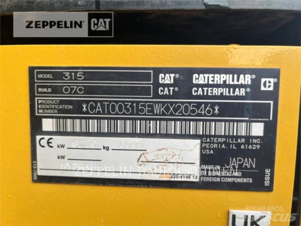 CAT 315-07B Bagri goseničarji