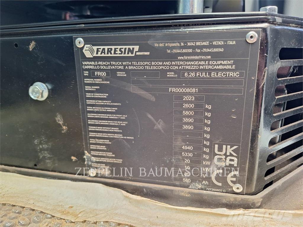 Faresin 6.26E Teleskopski viličarji