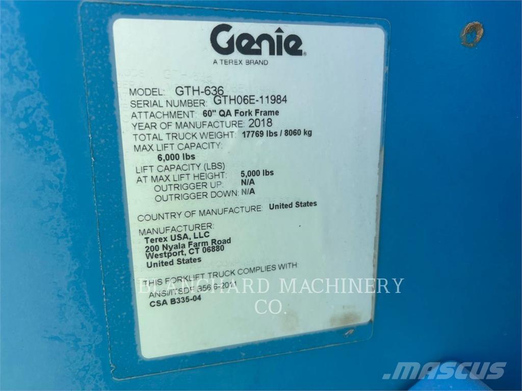 Genie GTH-636 Teleskopski viličarji