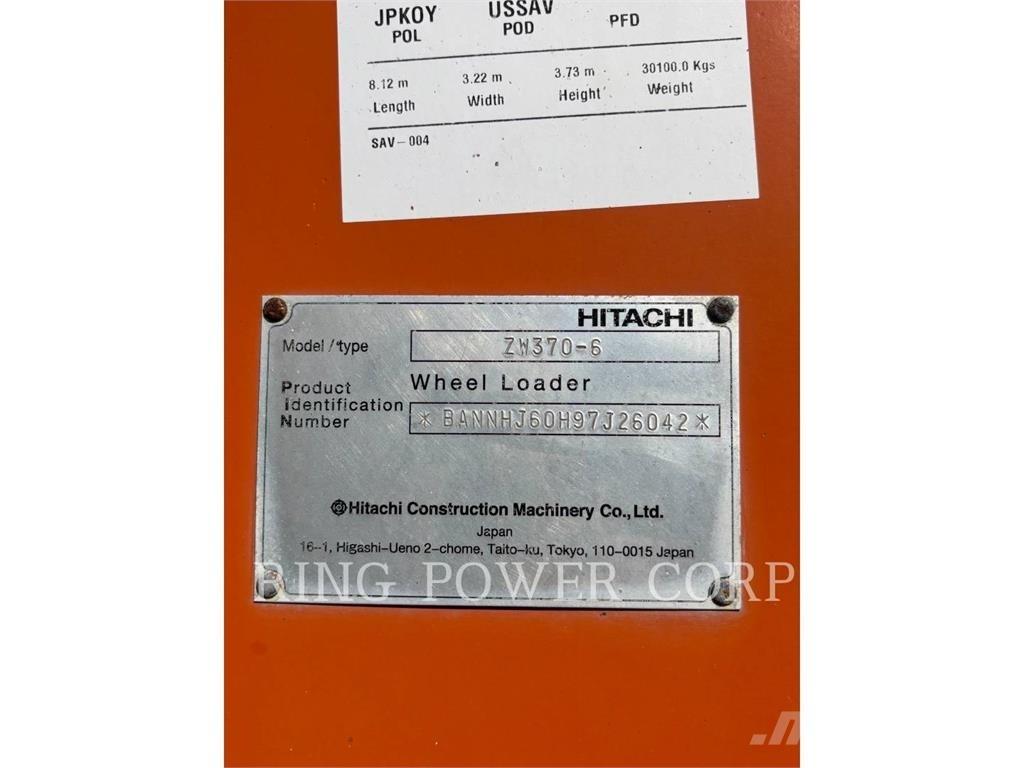 Hitachi ZW3706-6 Kolesni nakladalci