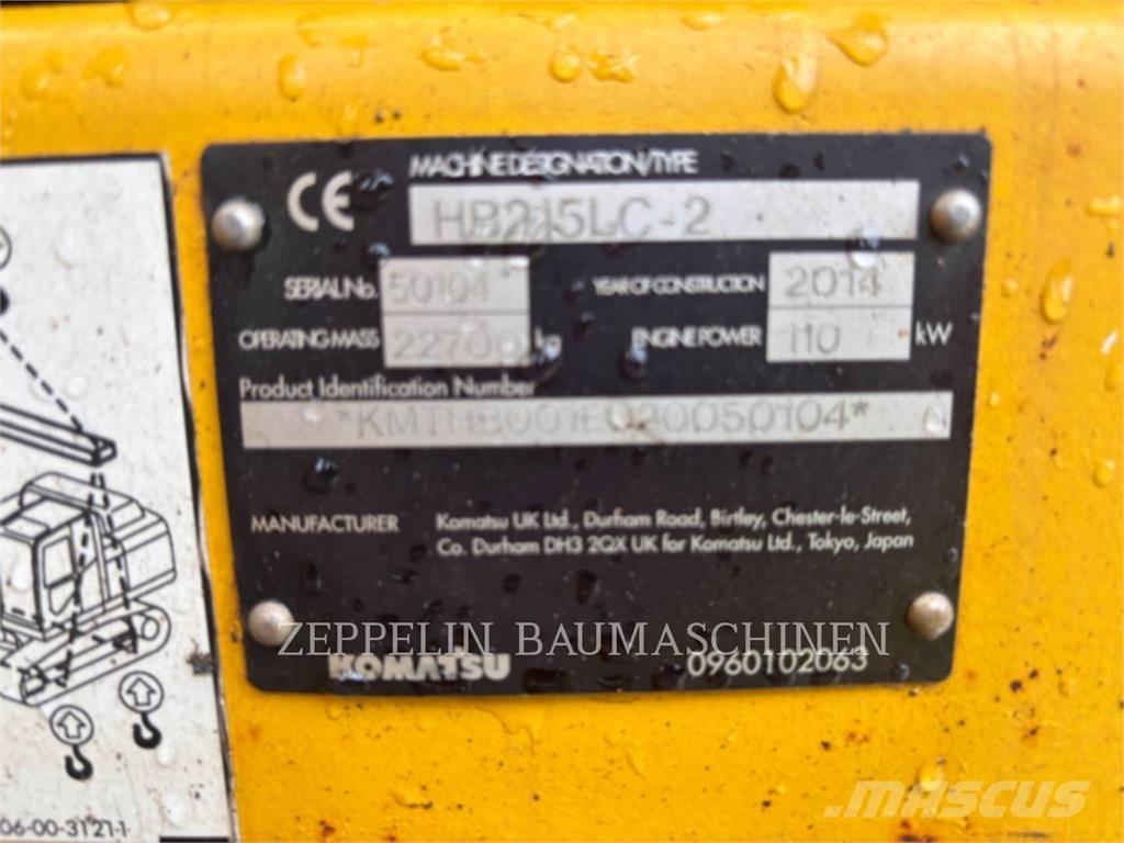 Komatsu HB215LC-2 Bagri goseničarji