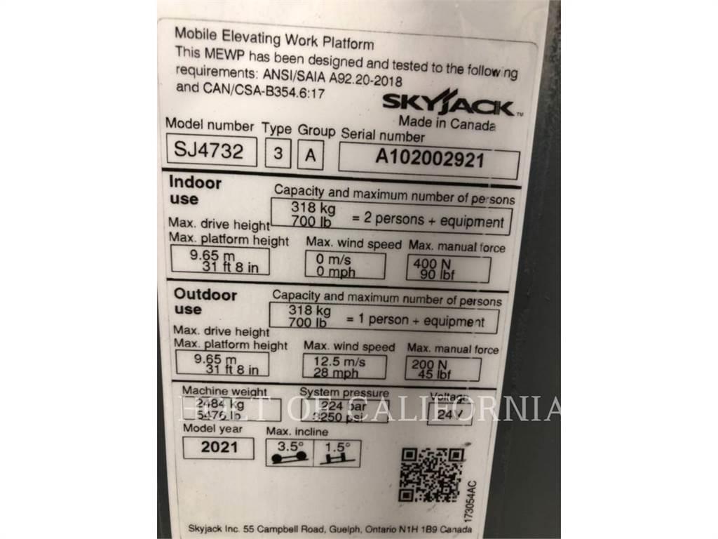 Skyjack SCISSOR32E Škarjaste dvižne ploščadi
