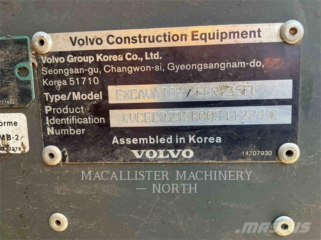 Volvo ECR235EL Bagri goseničarji