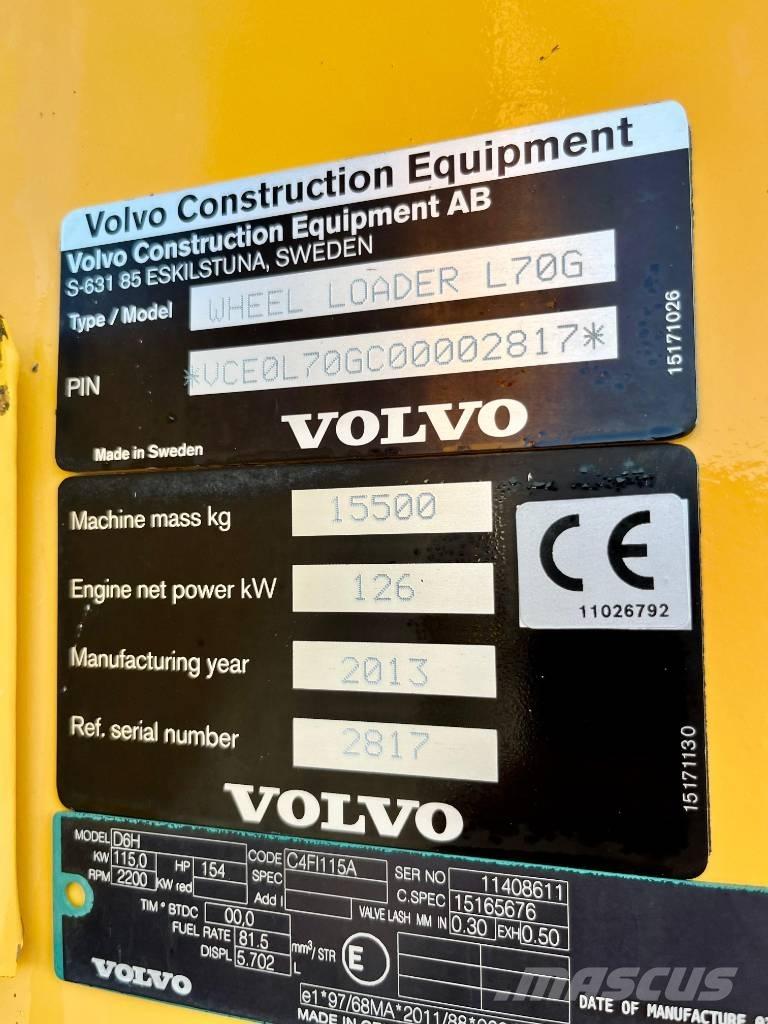 Volvo L 70 G Kolesni nakladalci