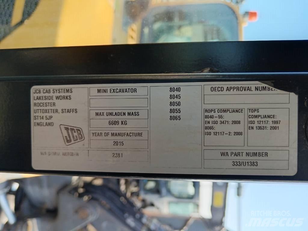 JCB 8055 RTS Mini bagri <7t
