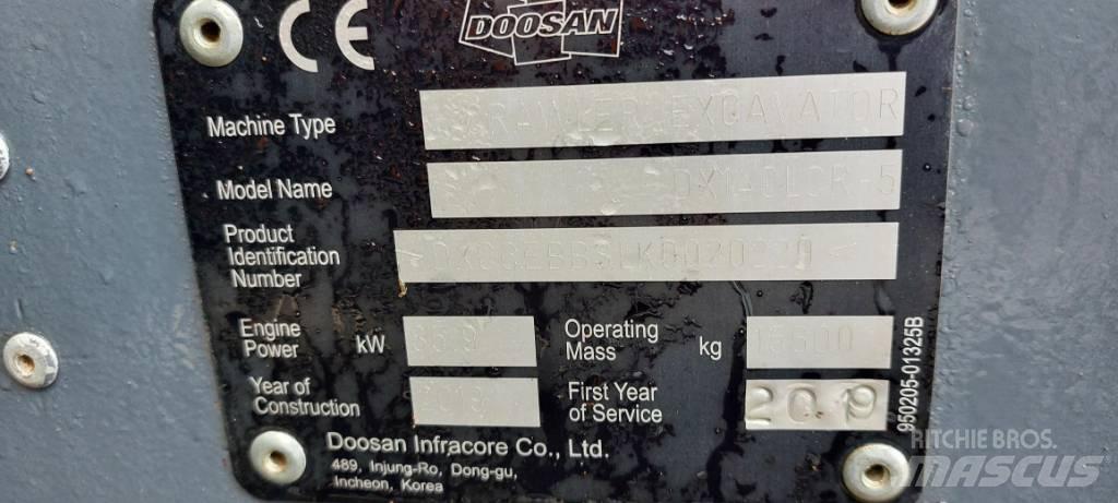 Doosan DX140LCR-5 Bagri goseničarji
